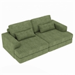 Afuera Living 93-Inch Green Wide Arm Upholstered Sleeper Sofa 500 lbs
