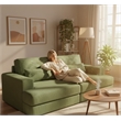 Afuera Living 93-Inch Green Wide Arm Upholstered Sleeper Sofa 500 lbs