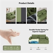 Afuera Living 93-Inch Green Wide Arm Upholstered Sleeper Sofa 500 lbs