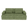 Afuera Living 93-Inch Green Wide Arm Upholstered Sleeper Sofa 500 lbs