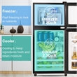 Afuera Living 3.5 Cu Ft Compact Steel Mini Refrigerator with 2 Glass Shelves