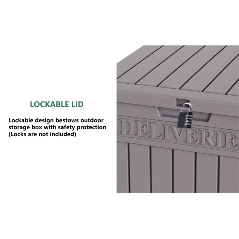 Afuera Living Lockable Waterproof Outdoor PP Package Delivery Box