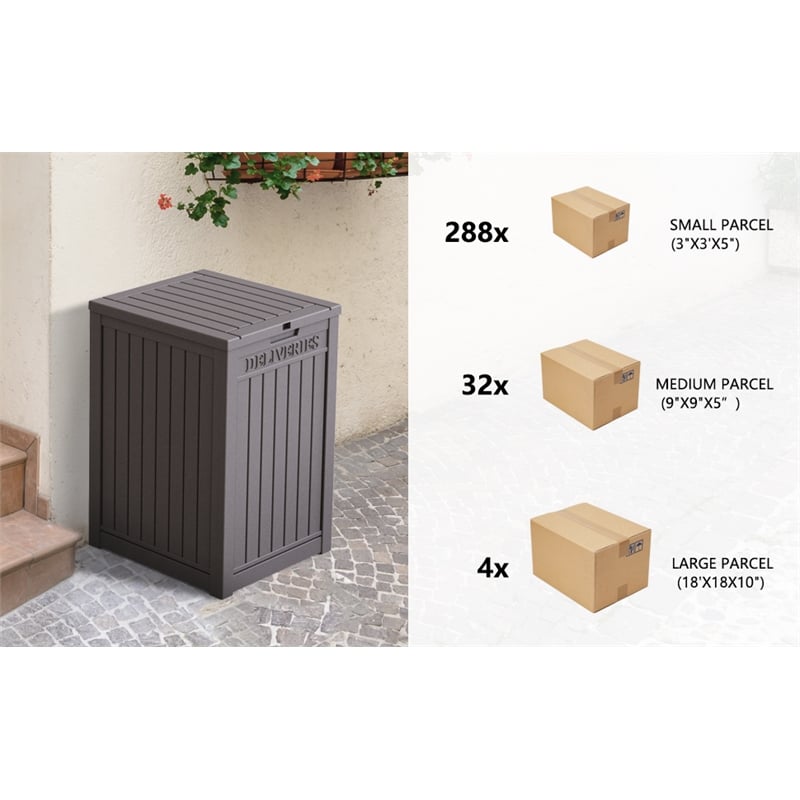 Afuera Living Lockable Waterproof Outdoor PP Package Delivery Box