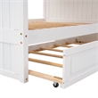 Afuera Living Full Over Full Pine Bunk Bed with Twin Trundle & Guardrails