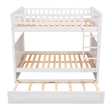 Afuera Living Full Over Full Pine Bunk Bed with Twin Trundle & Guardrails