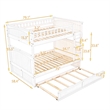 Afuera Living Full Over Full Pine Bunk Bed with Twin Trundle & Guardrails