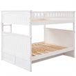 Afuera Living Full Over Full Pine Bunk Bed with Twin Trundle & Guardrails