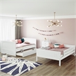 Afuera Living Full Over Full Pine Bunk Bed with Twin Trundle & Guardrails
