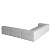 Afuera Living White Fabric Modular Armless Sofa with High-Density Foam Fill