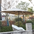 Afuera Living 14.8 Ft Khaki Rectangular Double-Sided Outdoor Patio Umbrella