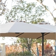 Afuera Living 14.8 Ft Khaki Rectangular Double-Sided Outdoor Patio Umbrella