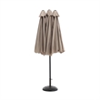 Afuera Living 14.8 Ft Khaki Rectangular Double-Sided Outdoor Patio Umbrella