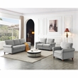Afuera Living 3-Piece Grey Linen Sofa Set with Hidden Storage 900 lbs Total