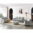 Afuera Living 3-Piece Grey Linen Sofa Set with Hidden Storage 900 lbs Total