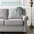 Afuera Living 3-Piece Grey Linen Sofa Set with Hidden Storage 900 lbs Total