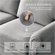 Afuera Living 3-Piece Grey Linen Sofa Set with Hidden Storage 900 lbs Total
