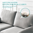 Afuera Living 3-Piece Grey Linen Sofa Set with Hidden Storage 900 lbs Total