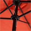 Afuera Living 14.8 Ft Orange Rectangular Double-Sided Outdoor Patio Umbrella