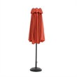 Afuera Living 14.8 Ft Orange Rectangular Double-Sided Outdoor Patio Umbrella
