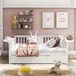 Afuera Living White Full Daybed with Twin Trundle & Foldable Side Tables