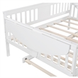 Afuera Living White Full Daybed with Twin Trundle & Foldable Side Tables