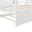 Afuera Living White Full Daybed with Twin Trundle & Foldable Side Tables