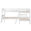 Afuera Living Twin L-Shaped Pine Wood Bunk Bed 76-Inch with 2 Install Methods