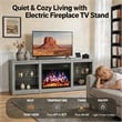 Afuera Living 70-Inch Gray TV Stand with 23-Inch 12 LED Colour 1500W Fireplace