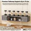 Afuera Living 80-Inch Gray Wall Mount Floating TV Stand 2 Cabinets & Open Shelf
