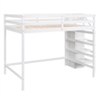 Afuera Living Full Loft Bed with Built-in Storage Wardrobe & Pine Staircase