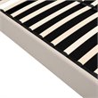 Afuera Living Full Beige Upholstered Platform Bed with Hydraulic Storage