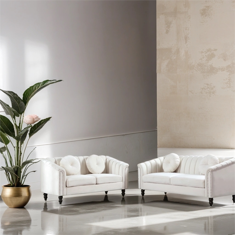 Afuera Living Beige 3-Piece Living Room Sofa Set with High-Density Sponge Fill