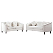 Afuera Living Beige 3-Piece Living Room Sofa Set with High-Density Sponge Fill