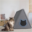 Afuera Living Scratch-Resistant Gray Resin Cat House 26.1Hx26Wx24D Inches