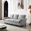Afuera Living Gray Linen Fabric Sofa with Storage 900 lbs & 7-Inch Cushion