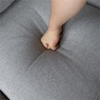 Afuera Living Gray Linen Fabric Sofa with Storage 900 lbs & 7-Inch Cushion