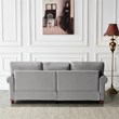Afuera Living Gray Linen Fabric Sofa with Storage 900 lbs & 7-Inch Cushion