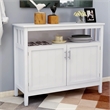 Afuera Living White E1 MDF Kitchen Sideboard Cabinet with Adjustable Shelves