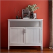 Afuera Living White E1 MDF Kitchen Sideboard Cabinet with Adjustable Shelves