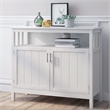 Afuera Living White E1 MDF Kitchen Sideboard Cabinet with Adjustable Shelves