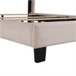 Afuera Living Queen Beige Velvet Platform Bed 500 lbs Box Spring Needed