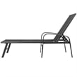 Afuera Living Gray Steel 5-Position Adjustable Pool Lounge Chair with Pillow