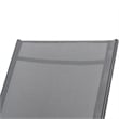 Afuera Living Gray Steel 5-Position Adjustable Pool Lounge Chair with Pillow