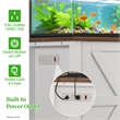 Afuera Living 52-Inch White Dual Tank Aquarium Stand 1000 lb Top 3 AC Outlets