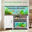 Afuera Living 52-Inch White Dual Tank Aquarium Stand 1000 lb Top 3 AC Outlets