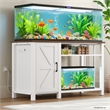 Afuera Living 52-Inch White Dual Tank Aquarium Stand 1000 lb Top 3 AC Outlets