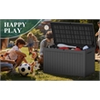 Afuera Living 230-Gallon Black PP Outdoor Lockable Lid Storage Box