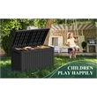 Afuera Living 230-Gallon Black PP Outdoor Lockable Lid Storage Box