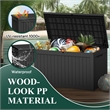 Afuera Living 230-Gallon Black PP Outdoor Lockable Lid Storage Box