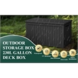 Afuera Living 230-Gallon Black PP Outdoor Lockable Lid Storage Box